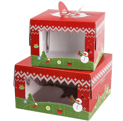 Personalisierte CYMK-Druck-Weihnachtsgeschenkbox für Weihnachtskuchen süße Süßigkeiten 600 g/m²