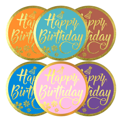 Aquarell-alles- Gute zum Geburtstagaufkleber durchlöcherten für Kinderpartei-Dekoration