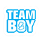Goldgeschlecht decken Aufkleber-Team Boy And Team Girl-Babyparty-Aufkleber auf