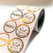OEM selbstklebende Foliengestempelte Etiketten Rose Goldfolien-Logo-Aufkleber