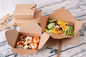 Lebensmittelechte Einweg-Kraftpapierbox Pappschalen-Verpackung
