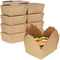 Lebensmittelechte Einweg-Kraftpapierbox Pappschalen-Verpackung