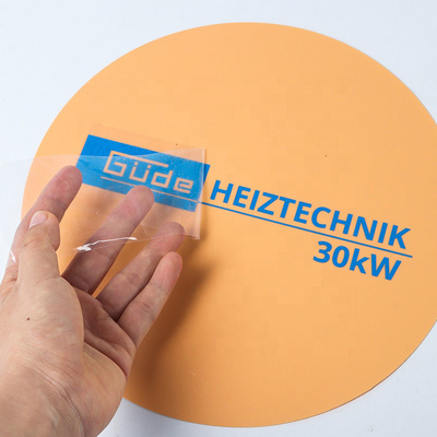 Kundenspezifisches transparentes Logo-Marken-PVC-Etikett-Aufkleber Hochwertige Metalltrennung