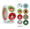Personalisierte runde Frohe Weihnachten PVC-Etiketten-Aufkleber-Etiketten für Karten-Geschenk-Umschlag-Box