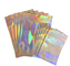 Benutzerdefinierte Regenbogen holografische wiederverschließbare Papierbeutel Druckverschlussbeutel