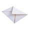 Kundenspezifische weiße Entwurfs-Logo Wedding Invitation Envelope With-Goldfolien-Einfassung
