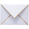 Kundenspezifische weiße Entwurfs-Logo Wedding Invitation Envelope With-Goldfolien-Einfassung
